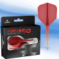 Preview: Mission Force 90 Moulded Flight & Shaft System Rot/Transparent - Standard No6